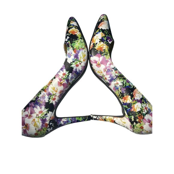 1.4.3 Girl Owamnda Women's size 7M Floral Print pointed toe classic pumps shoes - Picture 5 of 7